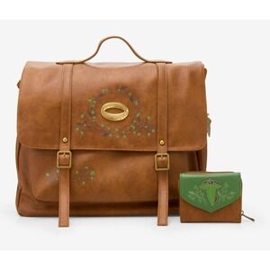 NWT Her Universe The Lord Of The Rings Leaf Of Lórien Wallet‎ AND Messenger BAG